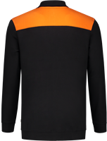 Tricorp - Polosweater Bicolor Naden, blackorange, maat XS, unisex-2
