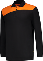 Tricorp - Polosweater Bicolor Naden, blackorange, maat XS, unisex