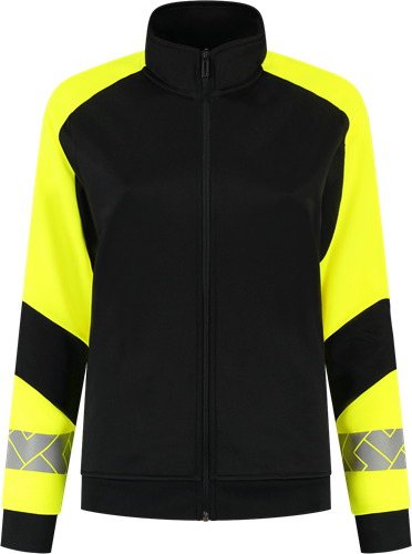Tricorp - Sweatvest Reflective Redefined Dames-BlackFluoryellow-XS-2