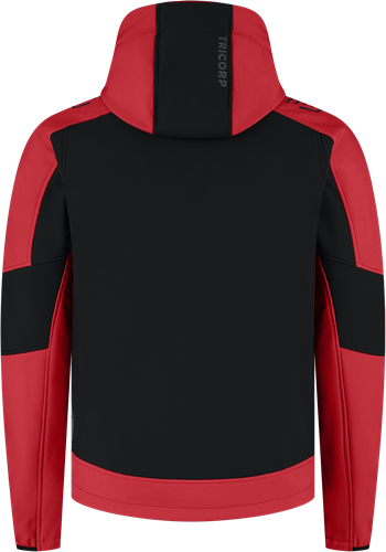 Tricorp - Softshell Capuchon Bicolor Redefined-BlackBrightred-XS-3