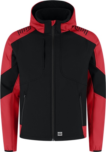 Tricorp - Softshell Capuchon Bicolor Redefined-BlackBrightred-XS-2