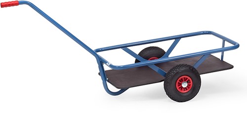 Handtrekwagen, luchtbanden, met watervast multiplex, laadvermogen 200 kg, met platform 880x556 mm