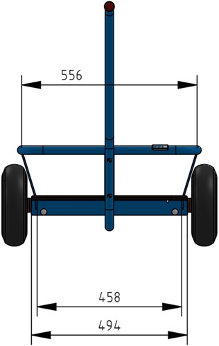 Handtrekwagen, luchtbanden, met watervast multiplex, laadvermogen 200 kg, met platform 880x556 mm-3