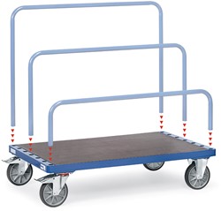 Platenwagen zonder insteekbeugels - tot 750 kg