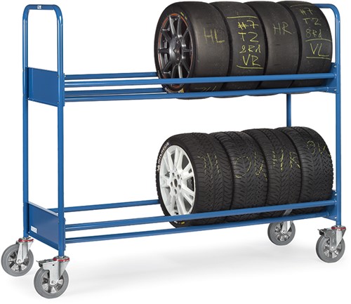Bandenwagen Laadvlak 1.860 x 618 mm 500 kg, 2 laadvlakken, verstevigde uitvoering-3