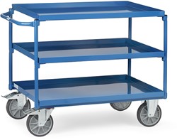 Tafelwagen Laadvlak 400 kg, met 3 stalen etages