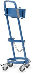 Gasflessenroller voor 1 propaanfles 11 kg, Ø 300 mm, houder  t.b.v. slang, pistool en branders