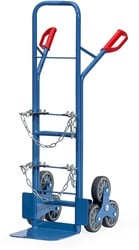 Gasflessen trappensteekwagen 3 x TPE wiel 160 x 40 mm