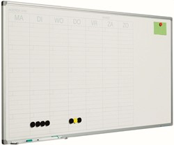 Smit Visual - Planbord Softline profiel 8mm Week NL/GB/DU, Afmeting: 60x120 cm