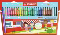 Viltstift STABILO power 280/30 assorti etui à 30 stuks