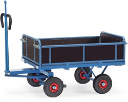 Handtrekwagen met trekoog, 3 wanden opklapbaar, verschillende uitvoeringen