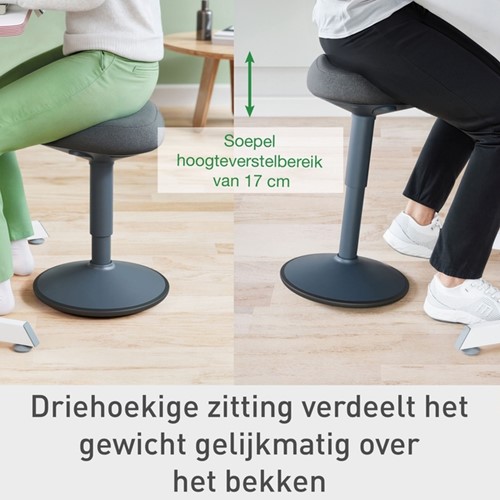 Actieve zitkruk Leitz Ergo met gasveer 47-64cm-9