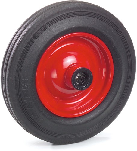 Massief rubber band 200 x 50 mm Stalen velg - rood