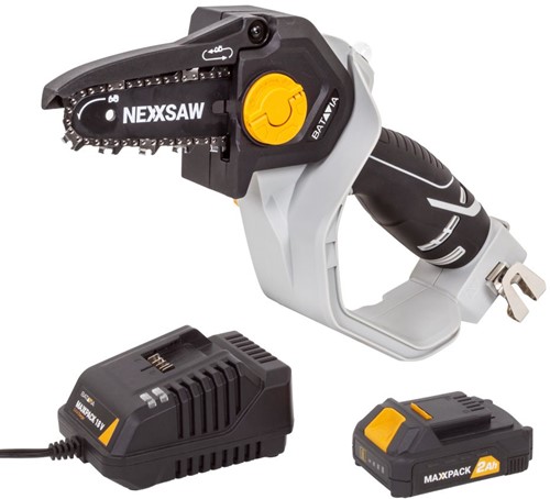 Batavia - Nexxsaw V3.1 - 18V accu éénhand-kettingzaag 6'' - Met 1 x accu 2Ah en 1 x oplader 2.4A  Maxxpack