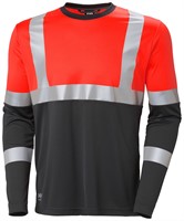 Helly Hansen - Addvis Longsleeve Cl 1, Heren, maat XS, Rood/Ebbenhout