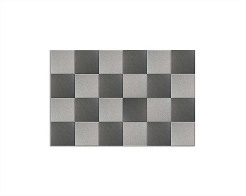 Akoestische PET-vilt wandtegels, set van 24, combi set grijs, Afmeting: 30x30 cm