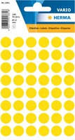 Etiket HERMA 1861 rond 12mm geel 240 stuks