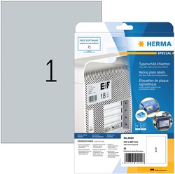 Etiket HERMA 4224 210x297mm weerbestendig zilver 25 stuks