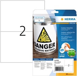 Etiket HERMA 9535 210x148mm weerbestendig wit 20 stuks