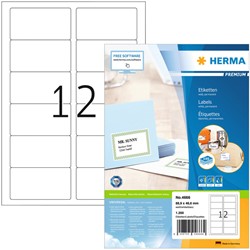 Etiket HERMA 4666 88.9x46.6mm premium wit 1200 stuks