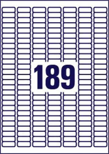 Etiket Avery L6008-20 25.4x10mm zilver 3780 stuks-3