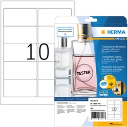 Etiket HERMA 8018 96x50.8mm transparant 250 stuks