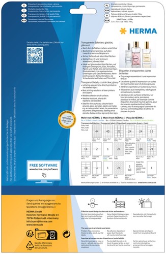 Etiket HERMA 8018 96x50.8mm transparant 250 stuks-2