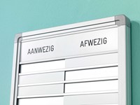Presentiebord Softline profiel 16mm, graveer, 30 pos. NL, Afmeting: 24x75 cm-3