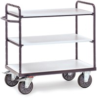 ESD-Etagewagen - tot 600 kg, met 3 etages, elektrostatisch geleidende uitvoering