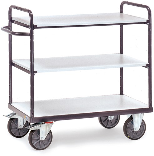 ESD-Etagewagen - tot 600 kg, met 3 etages, elektrostatisch geleidende uitvoering