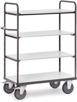 ESD-Etagewagen - draagvermogen tot 600 kg, met 3 etages, elektrostatisch geleidende uitvoering