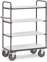ESD-Etagewagen - draagvermogen tot 600 kg, met 3 etages, elektrostatisch geleidende uitvoering
