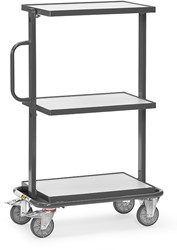 ESD-Bijzetwagen Laadvlak 600 x 400 mm tot 200 kg, met 3 etages van hout