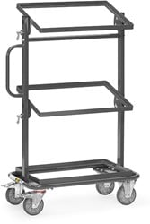 ESD-Bijzetwagen open frame Laadvlak 600 x 400 mm tot 200 kg, etages kantelbaar