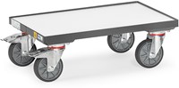 ESD-Eurokasten rolplateau Laadvlak 605 x 408 mm tot 250 kg, met bodemplaat, rand 7 mm