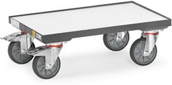 ESD-Eurokasten rolplateau Laadvlak 605 x 408 mm tot 250 kg, met bodemplaat, rand 7 mm