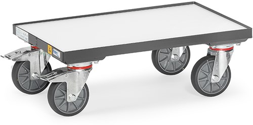 ESD-Eurokasten rolplateau Laadvlak 605 x 408 mm tot 250 kg, met bodemplaat, rand 7 mm
