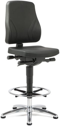 Se7en Bureaustoel / Baliestoel 9631 Comfort Hoog PUR Zwart