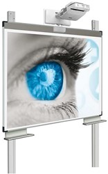 Smit Visual - Projectiebord (16:10) ExtraFlat op kolommen, Low Gloss, finger touch