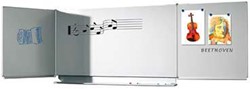 Smit Visual - Meervlaks schoolbord schuifmechaniek, wit emaille, Softline 19 mm