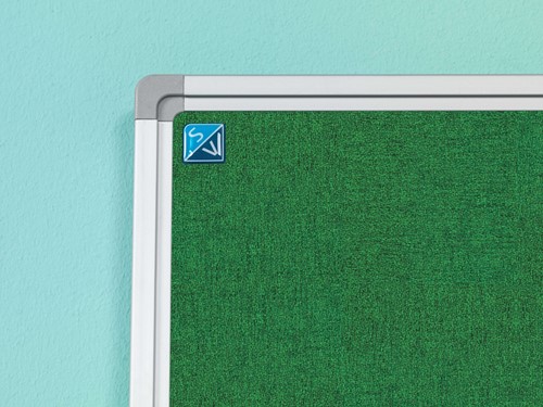 Smit Visual - Prikbord "Accent", Softline profiel 16 mm, AK003, Groen-3