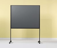 Smit Visual - Verrijdbaar Work Board, emailstaal krijt grijs, Afmeting: 120x150 cm-2