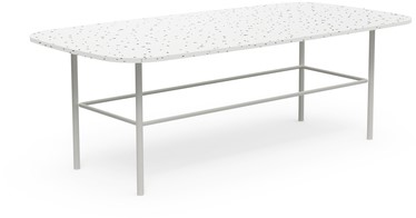Margot rechth. lage tafel 100x50 gerecyl. wit blad onderstel os so-2