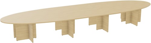 Elliptische tafel 18p 600x170 dkt30/14xvoorgeb.v.doppen/ 8 paneelpoten mg mg-2