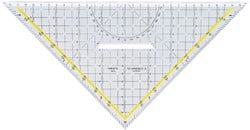 Geodriehoek Aristo 1648/2 325mm met greep transparant