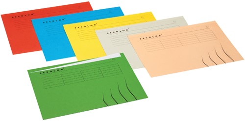 Vouwmap Secolor met tabrand Folio 100% gerecycled karton 250gr rood-2