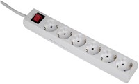 Stekkerdoos Hama 6-voudig beveiligd 5m wit-1