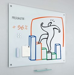 Smit Visual - Glass2write glasbord, magneethoudend, wit, Meerdere formaten mogelijk