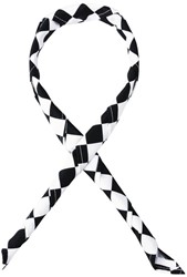 Whites halsdoek zwart-wit geruit