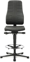 Bimos - All-In-One Highline 3 - Werkplaatsstoel met glijders en voetenring